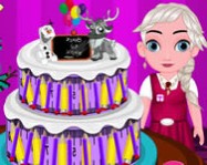 Baby Elsa back to school cake online jégvarázs játék