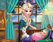 Elsa frozen baby feeding jégvarázs játékok