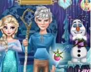 Elsa kissing Jack Frost jégvarázs játékok