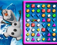 Frozen Olaf bejeweled jégvarázs játékok