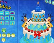 Queen Elsa cake decor online jégvarázs játék